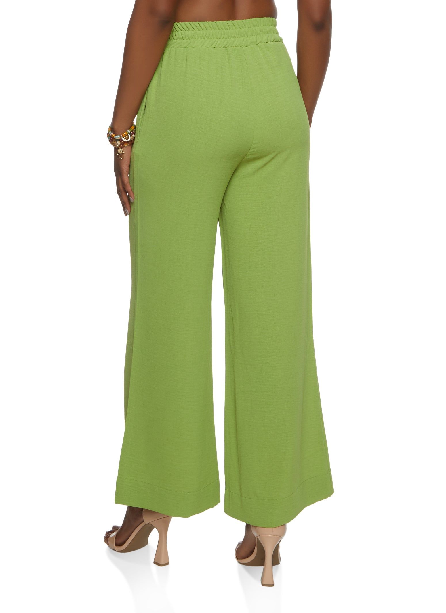 Button Detail Pull On Palazzo Pants sold by Rainbow product image thumbnail 2