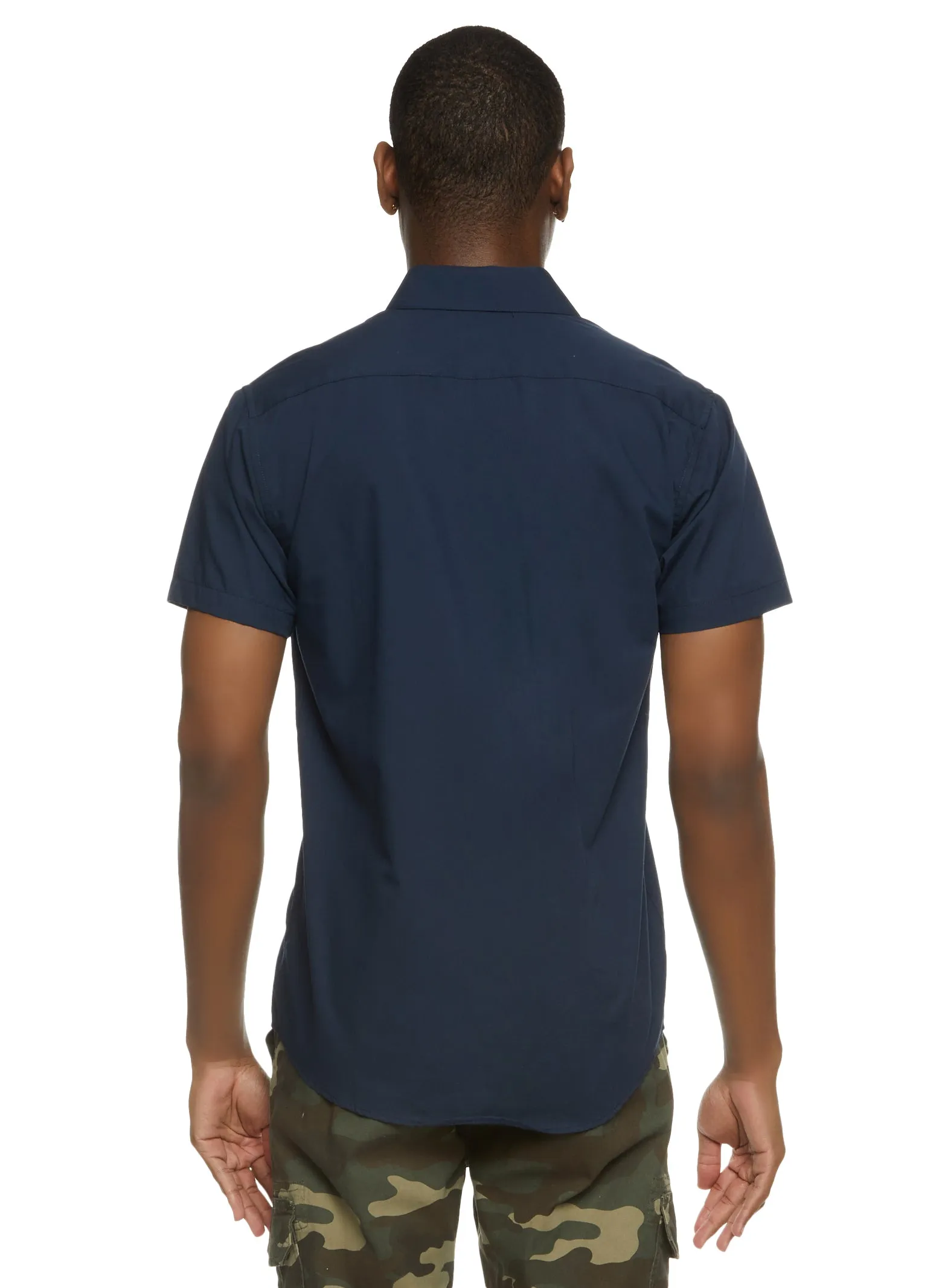 Mens Gingham Trim Detail Button Down Shirt sold by Rainbow product image thumbnail 2