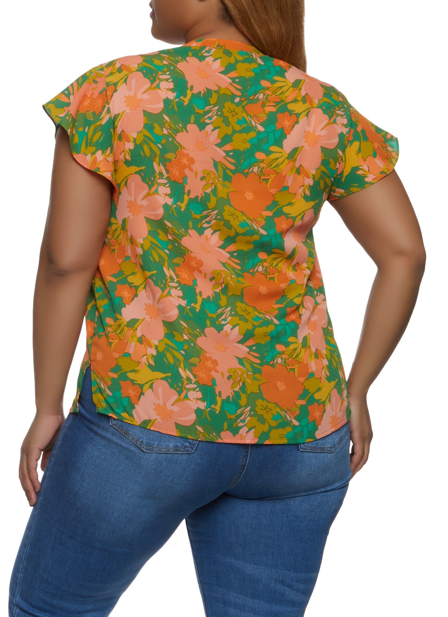 Plus Size Printed Crochet Detail Blouse sold by Rainbow product image thumbnail 2