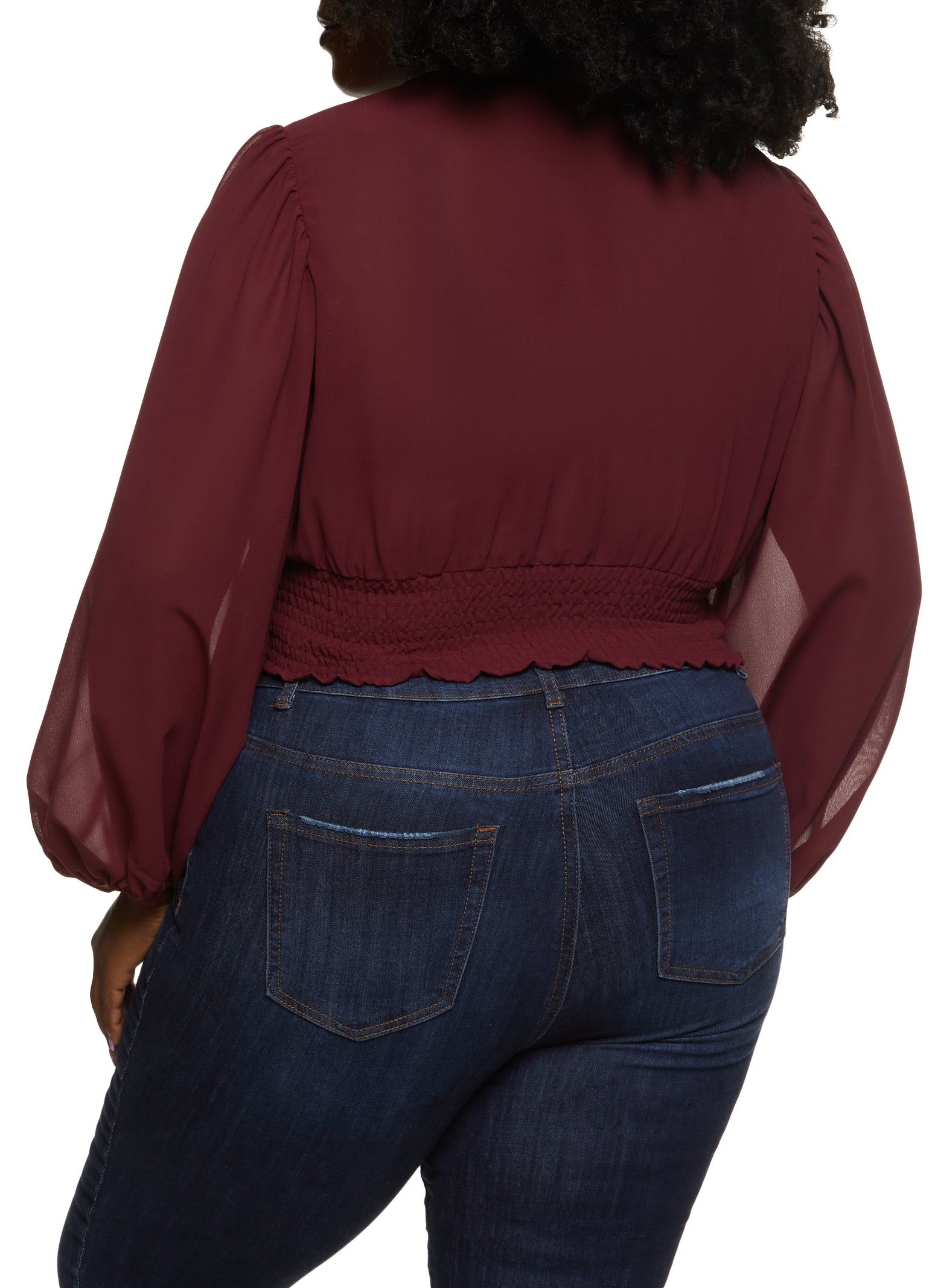 Plus Size Pleated Button Front Blouse sold by Rainbow product image thumbnail 2