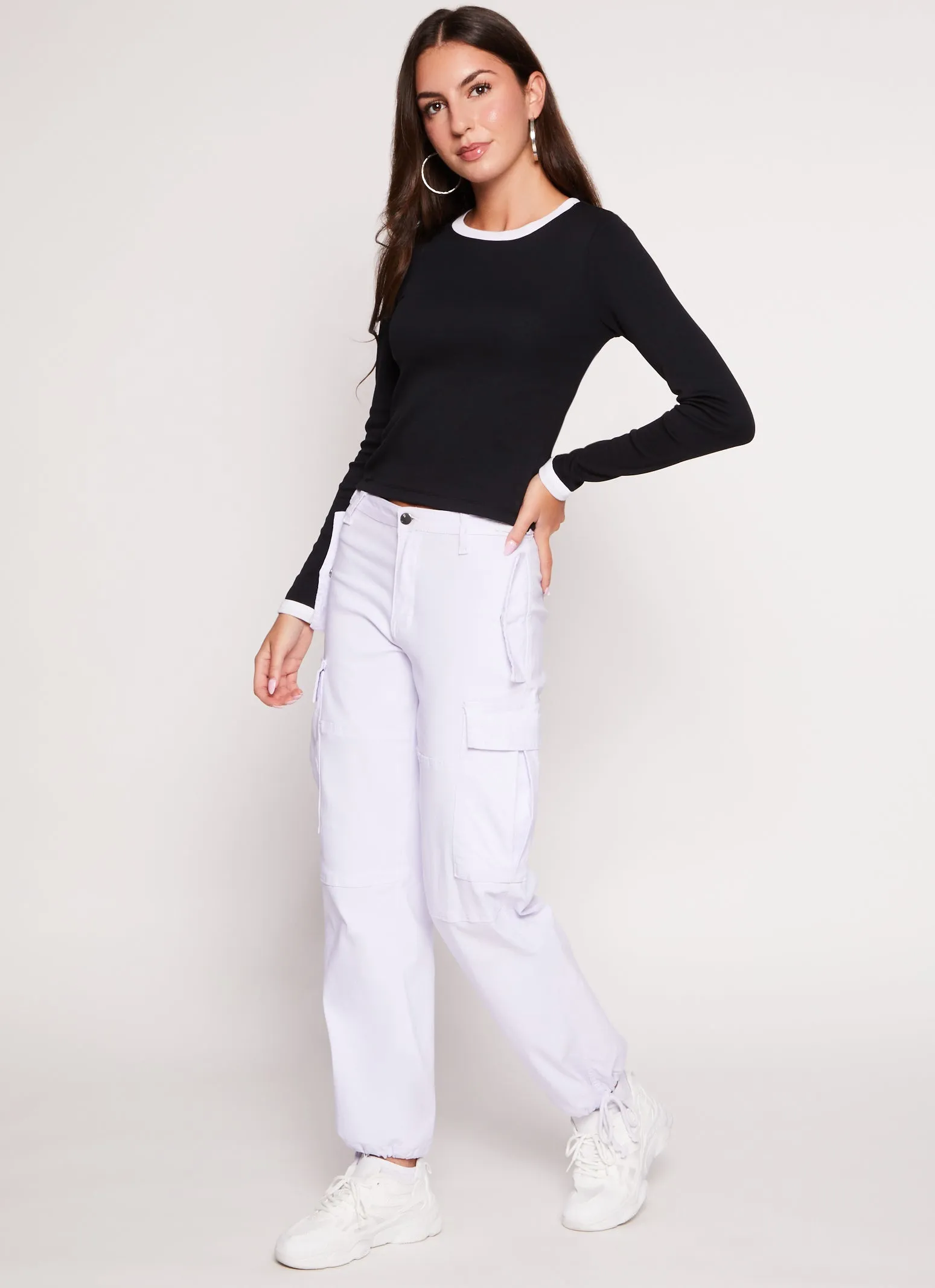 Long Sleeve Ringer Tee sold by Rainbow product image thumbnail 2