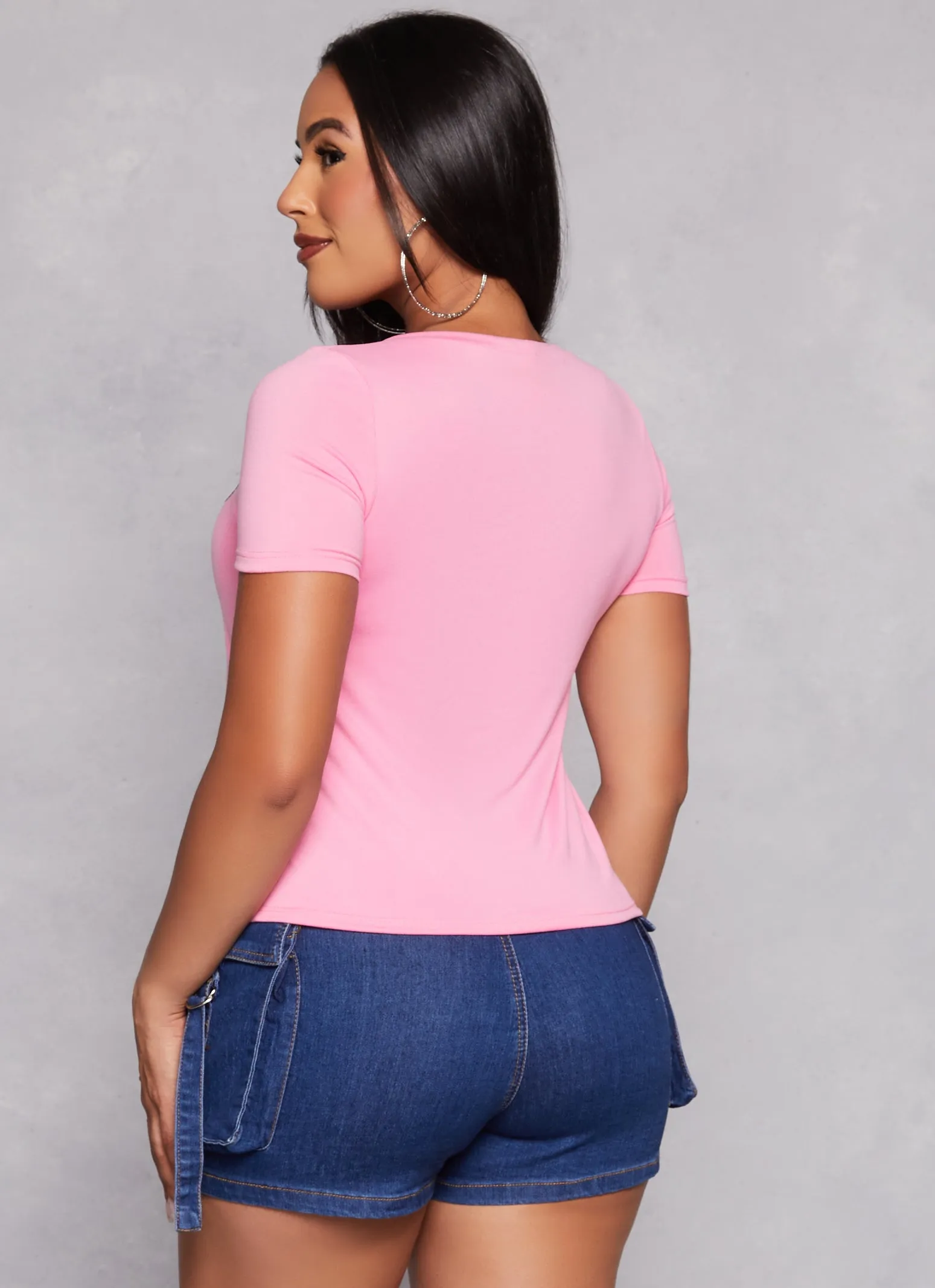 Paris Butterfly Rhinestone Graphic Tee sold by Rainbow product image thumbnail 3