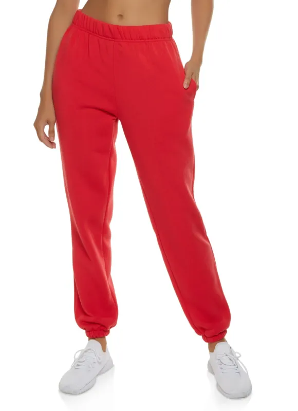 Basic Solid Fleece Joggers sold by Rainbow