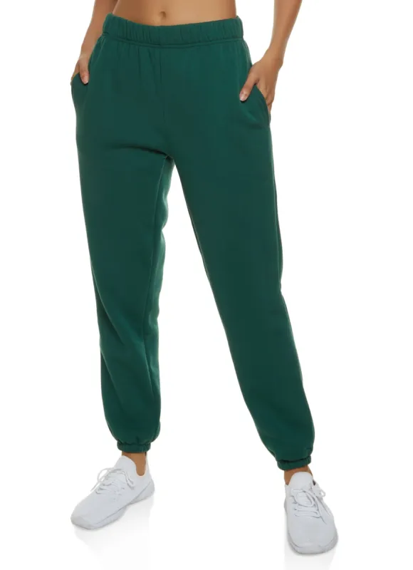 Basic Solid Fleece Joggers sold by Rainbow