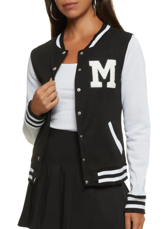 Color Block Letterman Jacket sold by Rainbow
