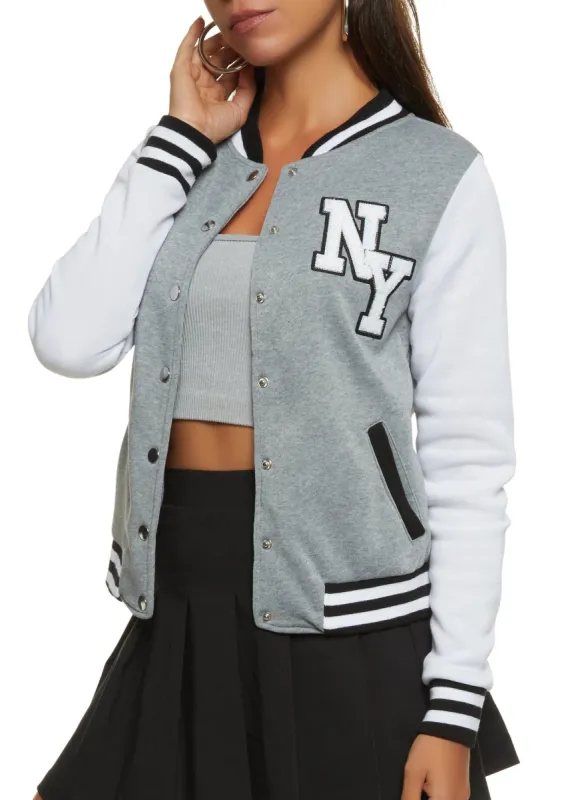 Color Block Letterman Jacket sold by Rainbow