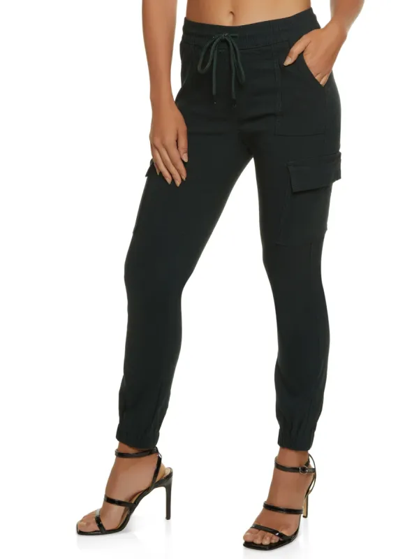 Drawstring Twill Joggers sold by Rainbow