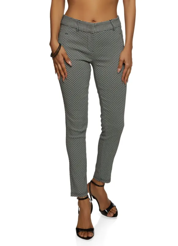 Printed Pattern Skinny Dress Pants sold by Rainbow