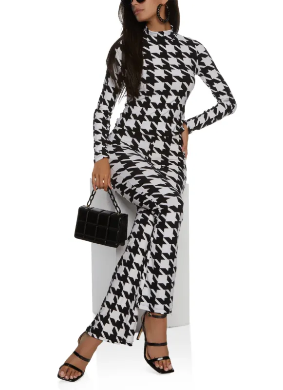 Houndstooth Mock Neck Top and Pants Set sold by Rainbow