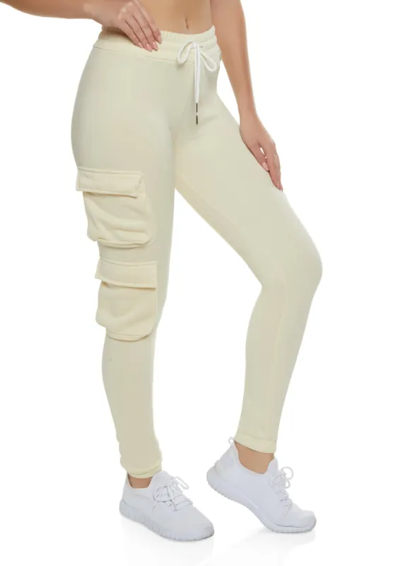 Drawstring Waist Cargo Pocket Sweatpants sold by Rainbow