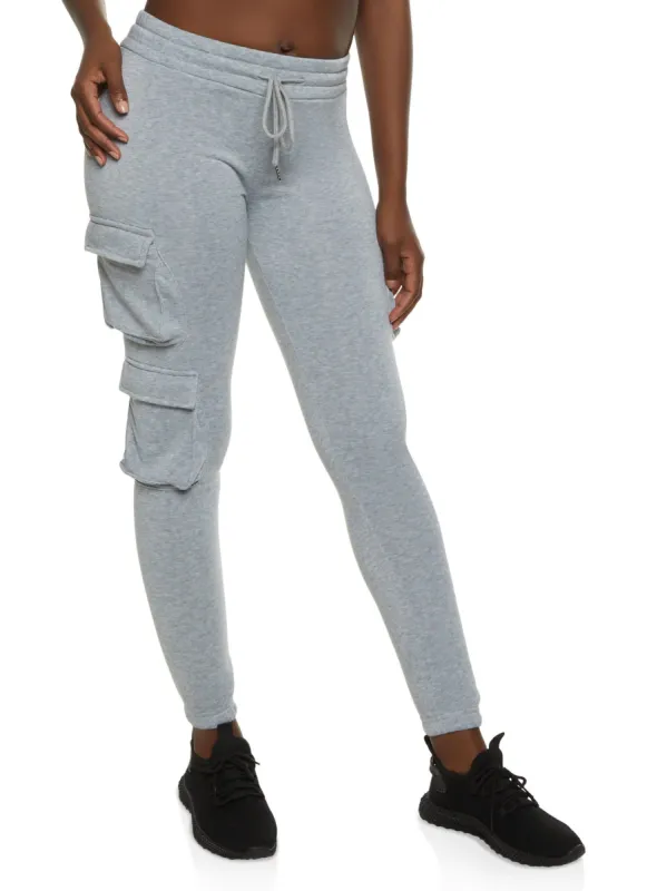 Drawstring Waist Cargo Pocket Sweatpants sold by Rainbow