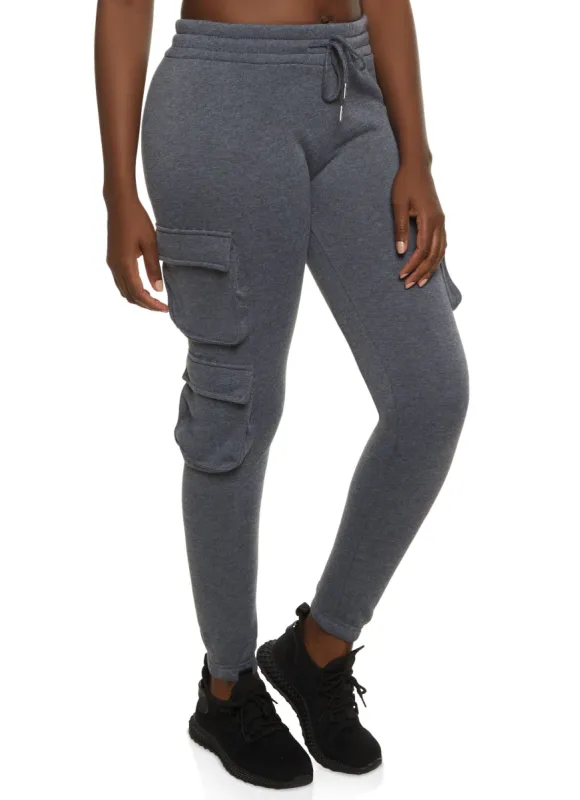 Drawstring Waist Cargo Pocket Sweatpants sold by Rainbow