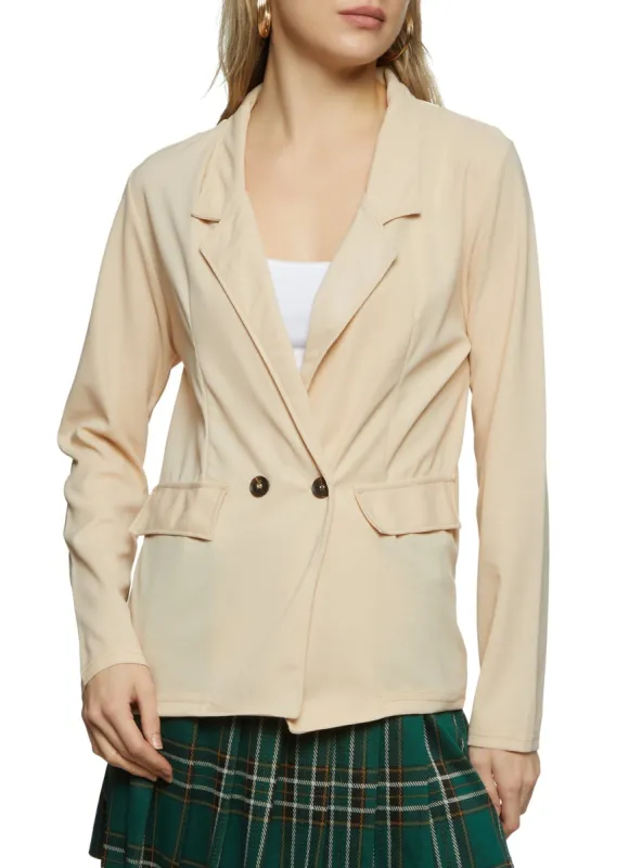 Notch Collar Two Button Blazer sold by Rainbow