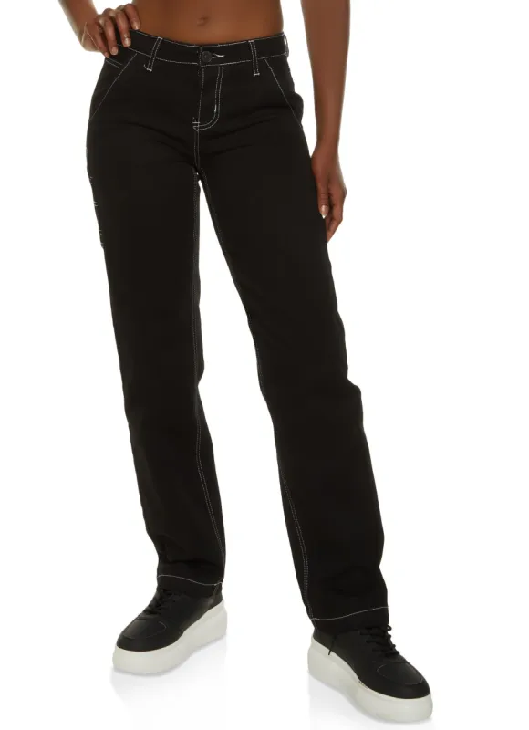 Twill Decorative Stitch Carpenter Pants sold by Rainbow