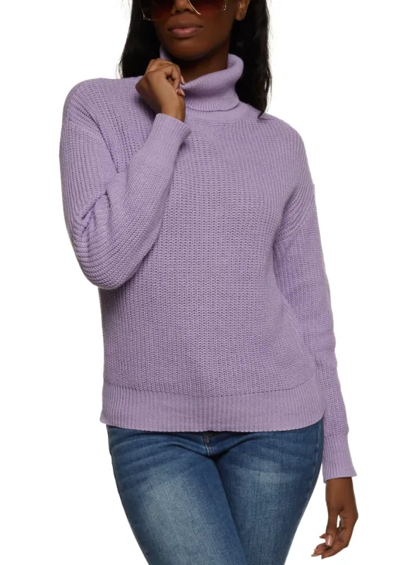 Turtleneck Balloon Sleeve Sweater sold by Rainbow