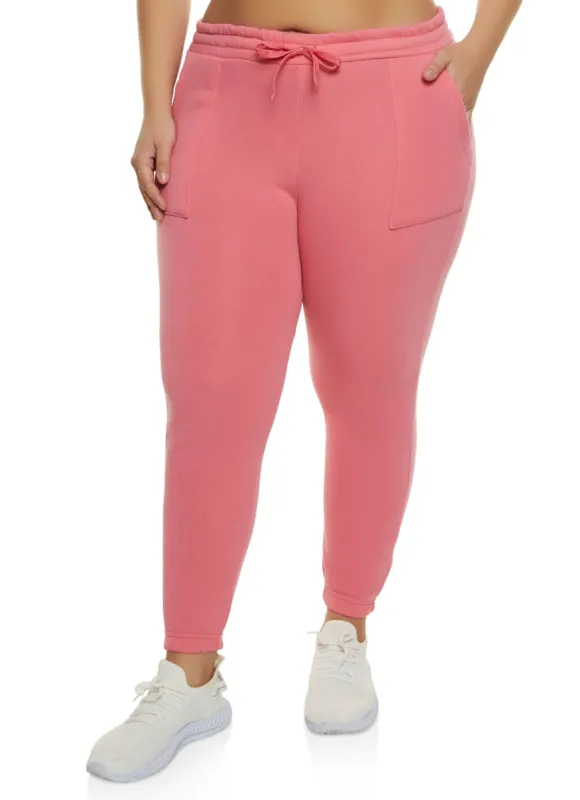 Plus Size Fleece Drawstring Sweatpants sold by Rainbow