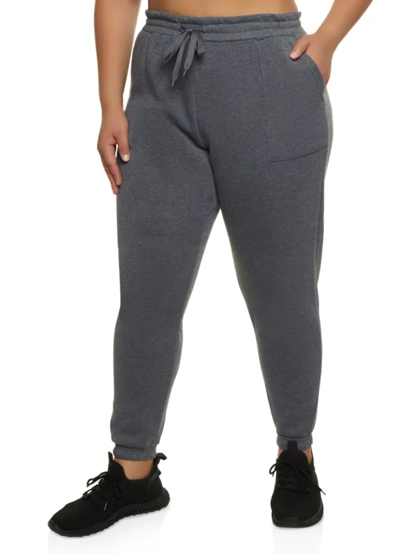 Plus Size Fleece Drawstring Sweatpants sold by Rainbow