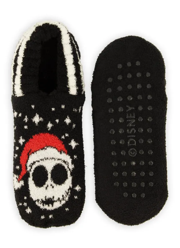 Holiday Skull Graphic Slipper Socks made by Rainbow