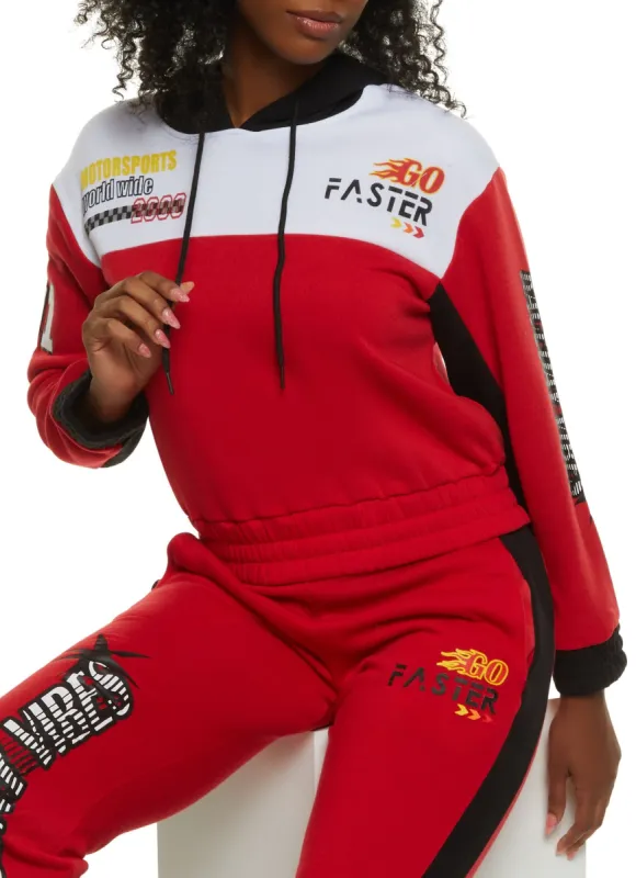 Fleece Race Day Vibes Graphic Hoodie sold by Rainbow