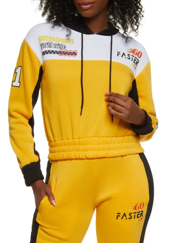 Fleece Race Day Vibes Graphic Hoodie sold by Rainbow