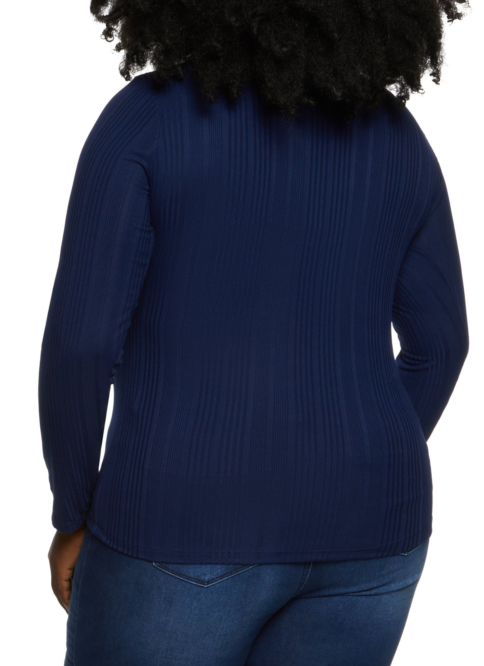 Plus Size Ribbed Button Front Shirt sold by Rainbow product image thumbnail 2