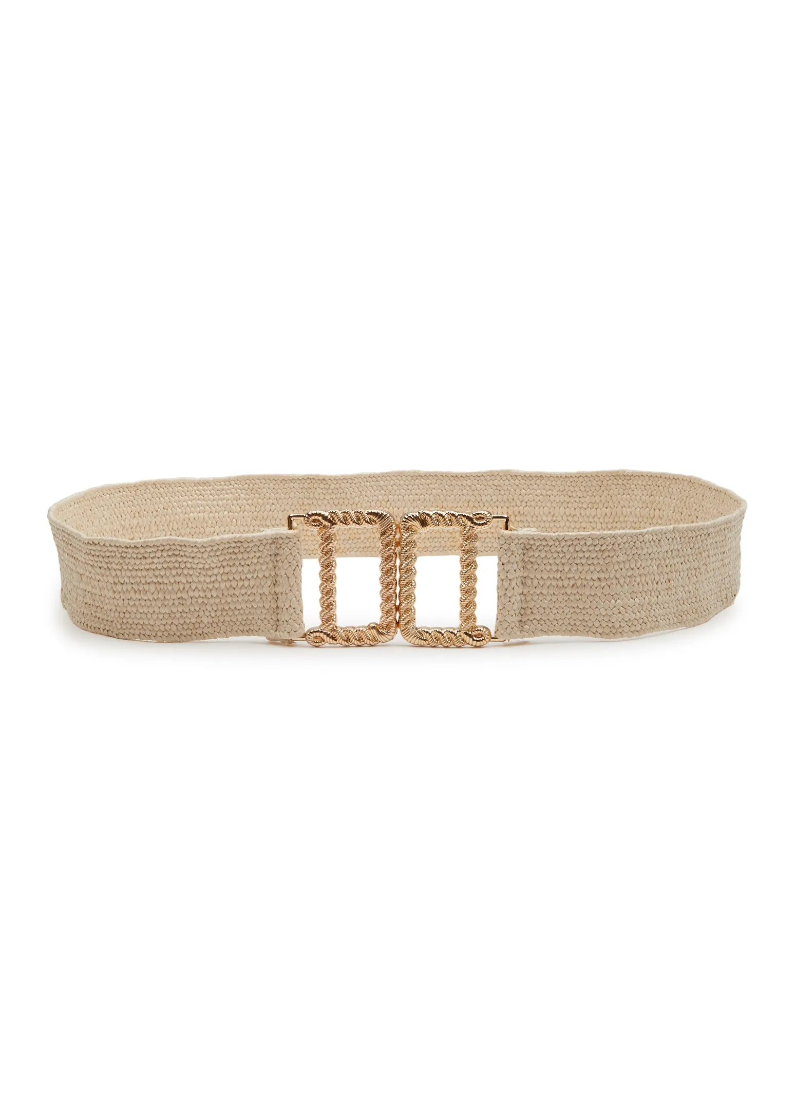 Plus Size Metal Buckle Stretch Straw Belt sold by Rainbow product image thumbnail 2