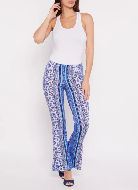 Floral Border Print Boho Pants sold by Rainbow