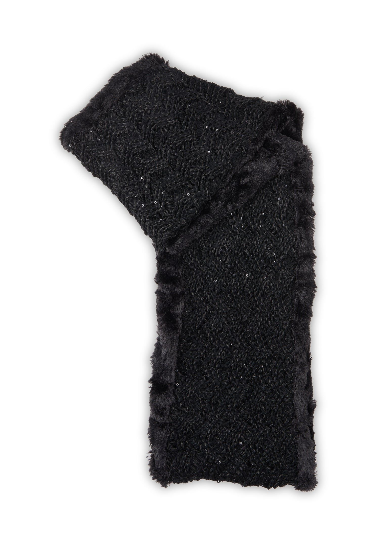 Faux Fur Lined Sequin Infinity Scarf sold by Rainbow product image thumbnail 3