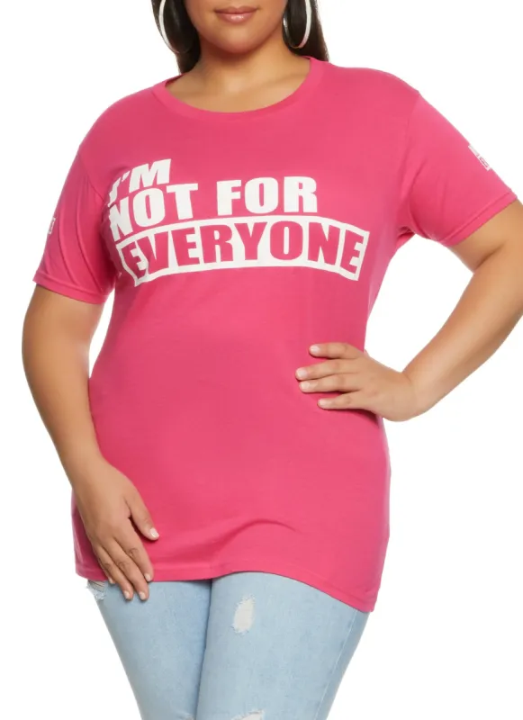 Plus Size Im Not For Everyone Oversized Tee sold by Rainbow