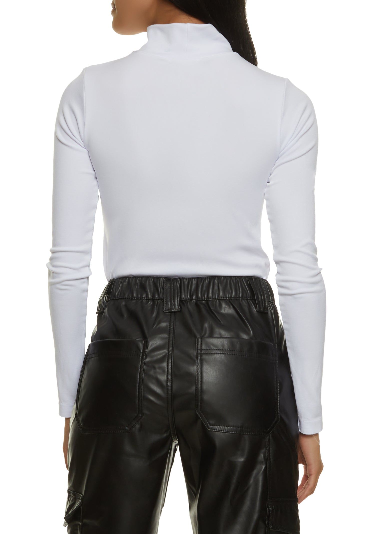 Mock Neck Long Sleeve Seamless Bodysuit sold by Rainbow product image thumbnail 3