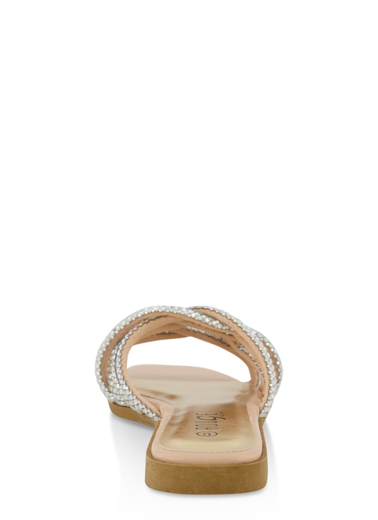 Woven Rhinestone Strappy Slide Sandals sold by Rainbow product image thumbnail 3