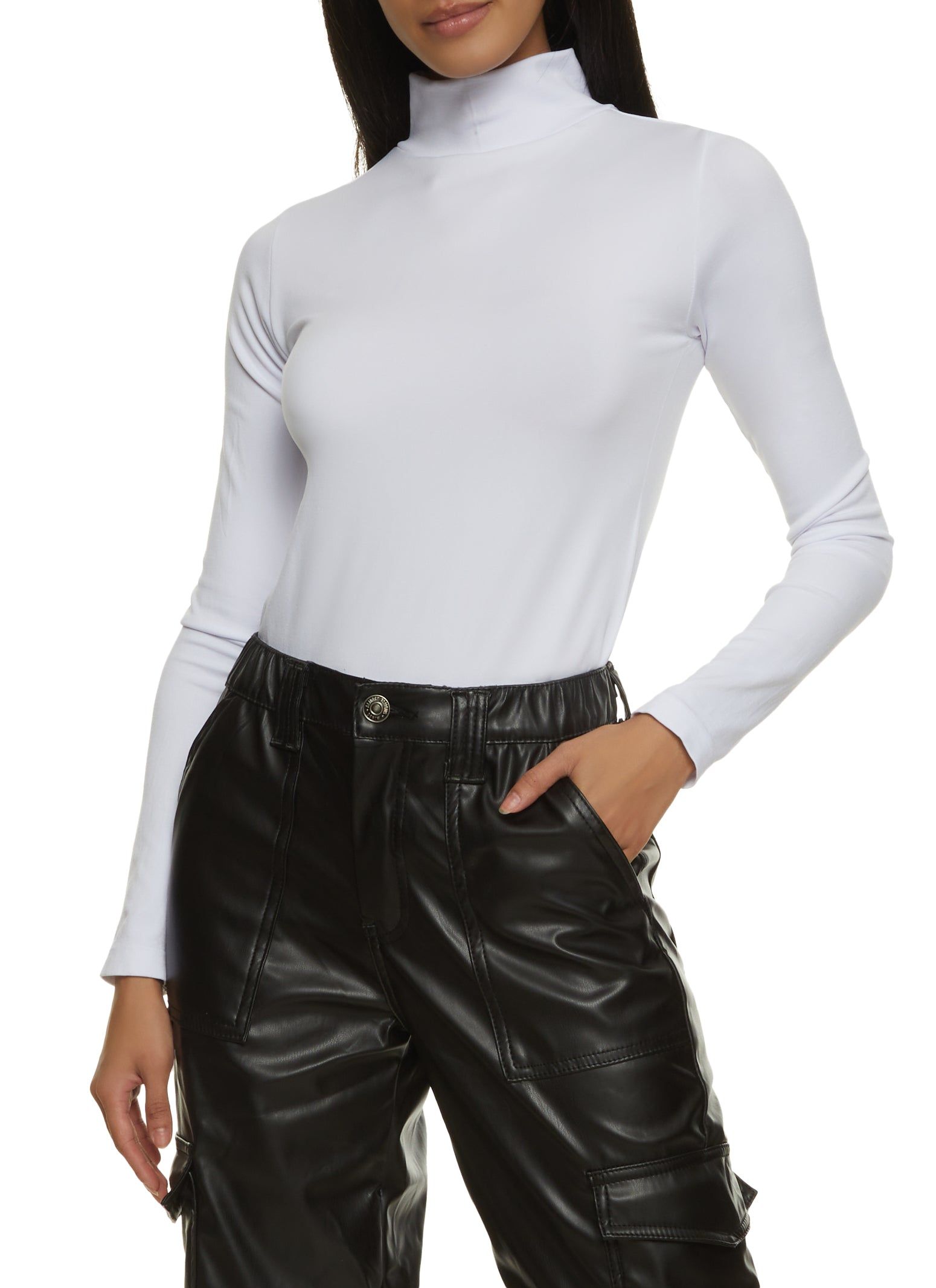 Mock Neck Long Sleeve Seamless Bodysuit sold by Rainbow product image thumbnail 2