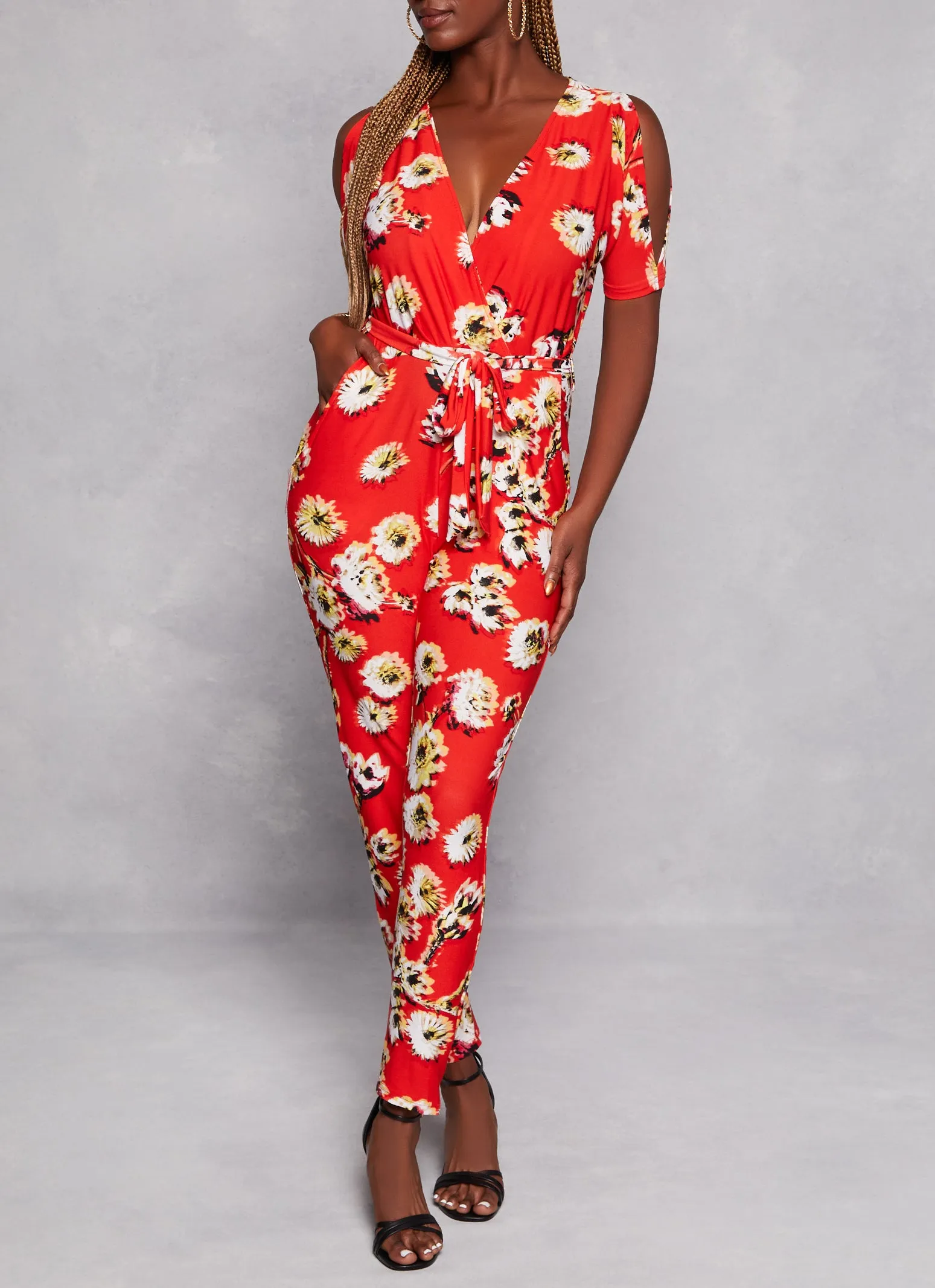 Patterned Cold Shoulder Jumpsuit sold by Rainbow product image thumbnail 2