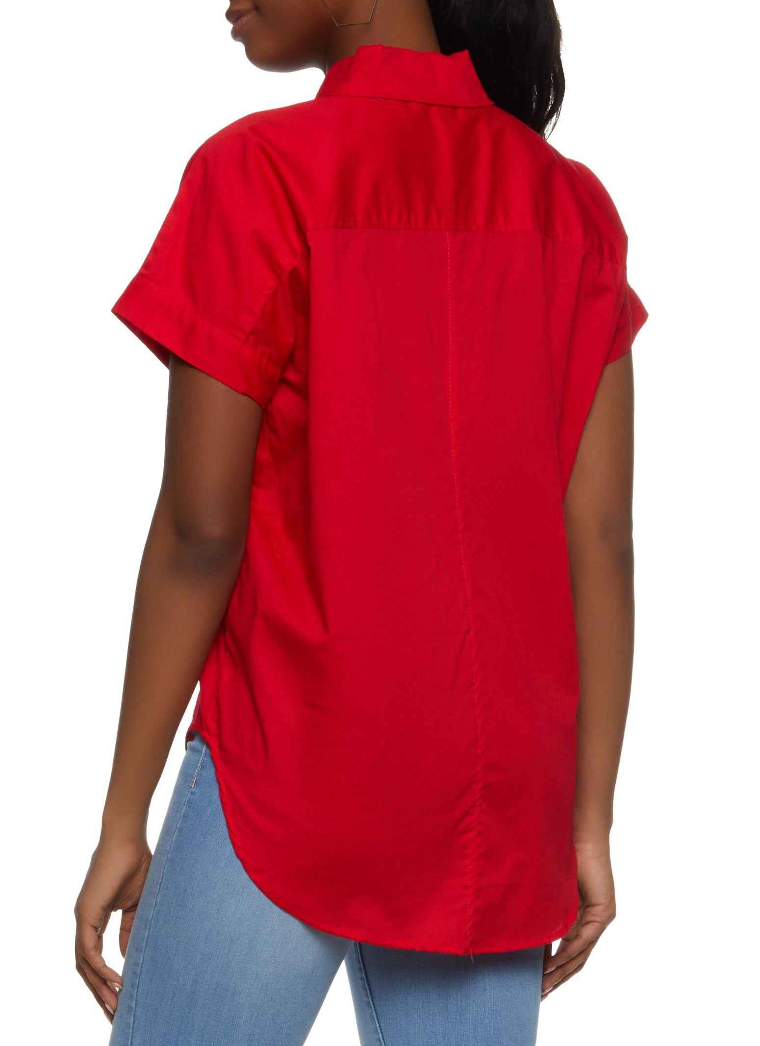 Button Up High Low Shirt sold by Rainbow product image thumbnail 2