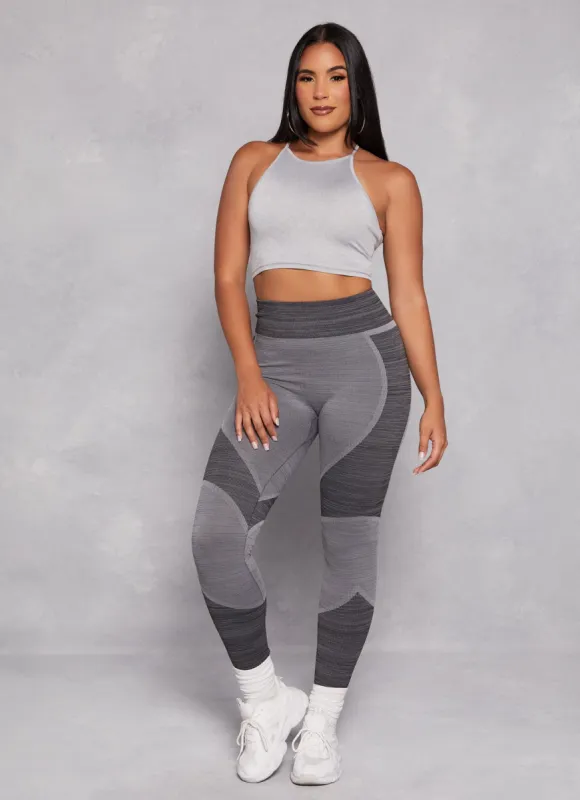 Seamless Color Block High Waist Leggings sold by Rainbow
