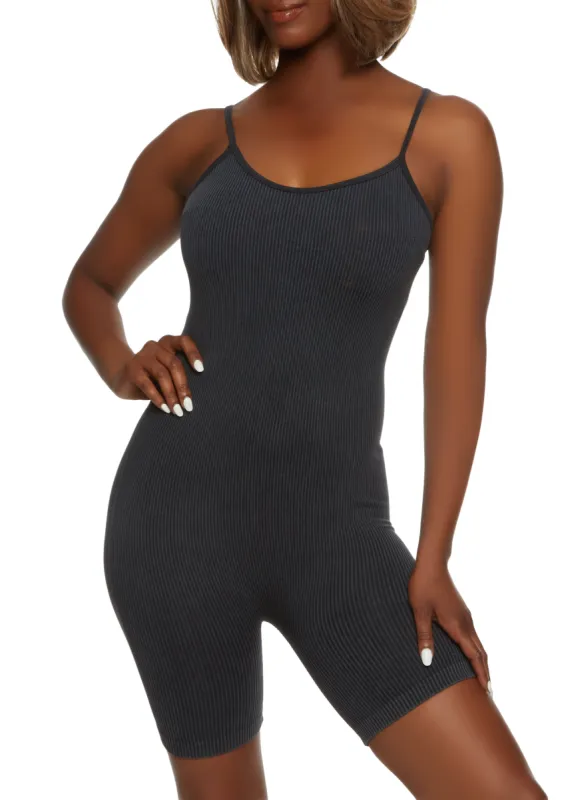 Mineral Wash Cami Romper sold by Rainbow