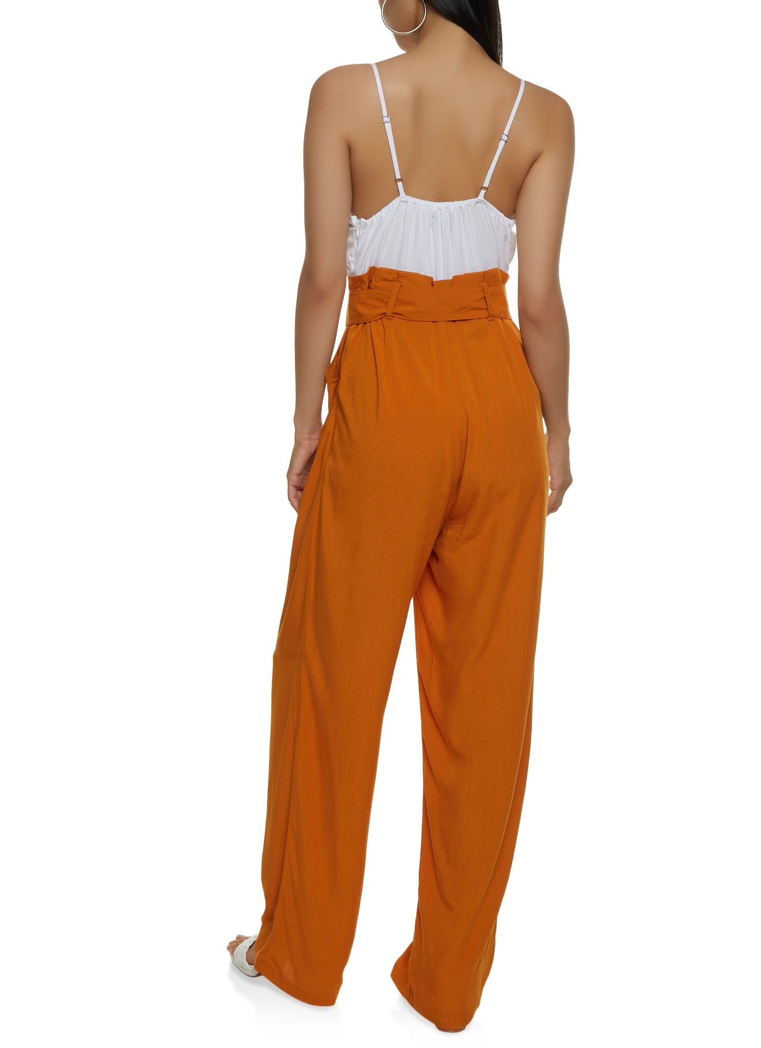 Paper Bag Waist Wide Leg Jumpsuit sold by Rainbow product image thumbnail 2