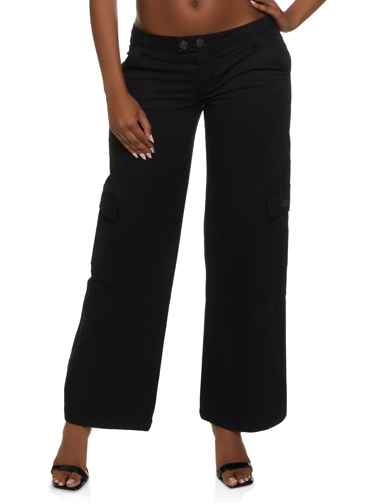 Twill Wide Leg Cargo Pants sold by Rainbow product image thumbnail 2