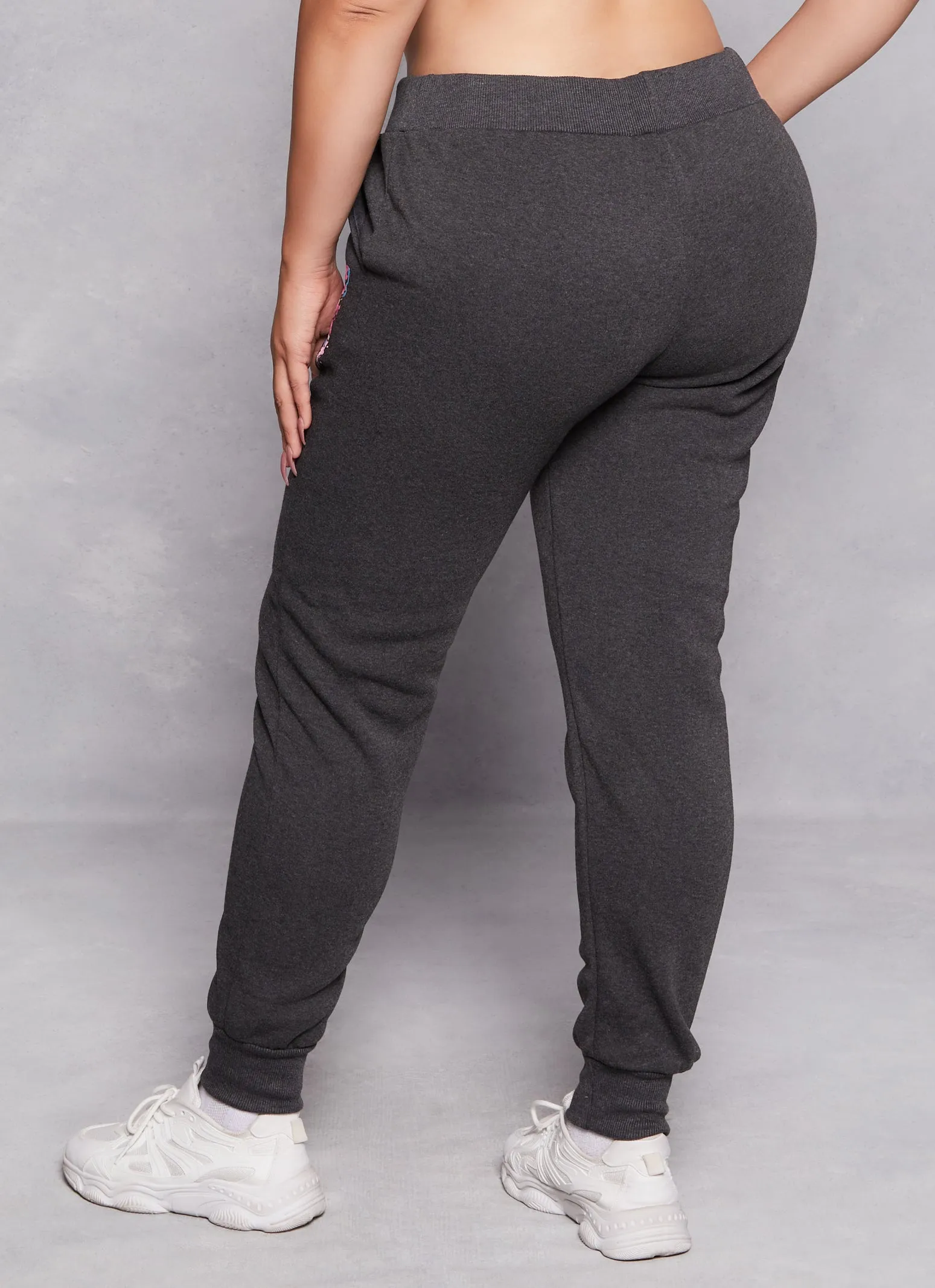 Plus Size Attitude Bear Graphic Joggers sold by Rainbow product image thumbnail 3