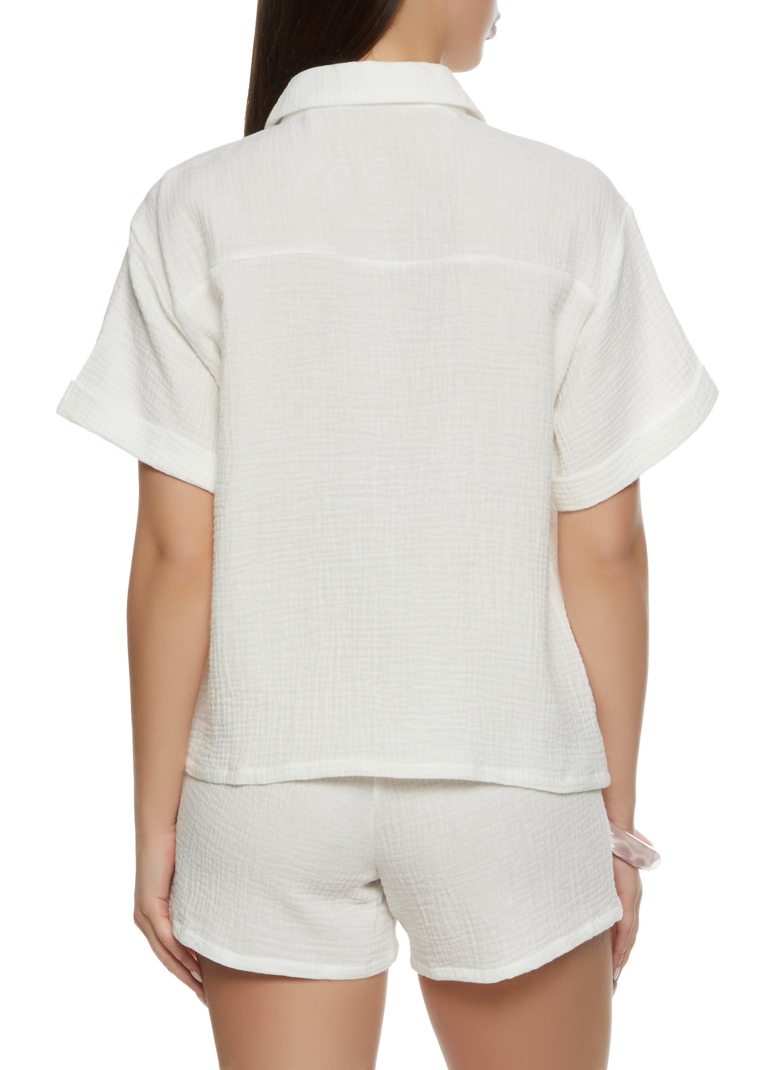 Nicole Miller Gauze Knit Top with Shorts Cover Up Set sold by Rainbow product image thumbnail 3