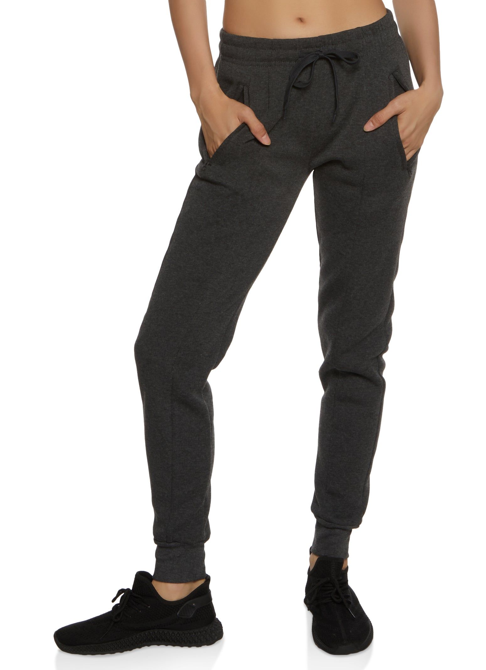 Fleece Zip Pocket Pintuck Joggers sold by Rainbow
