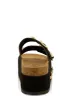 Charm Pendant Cork Detail Platform Footbed Sandals sold by Rainbow
