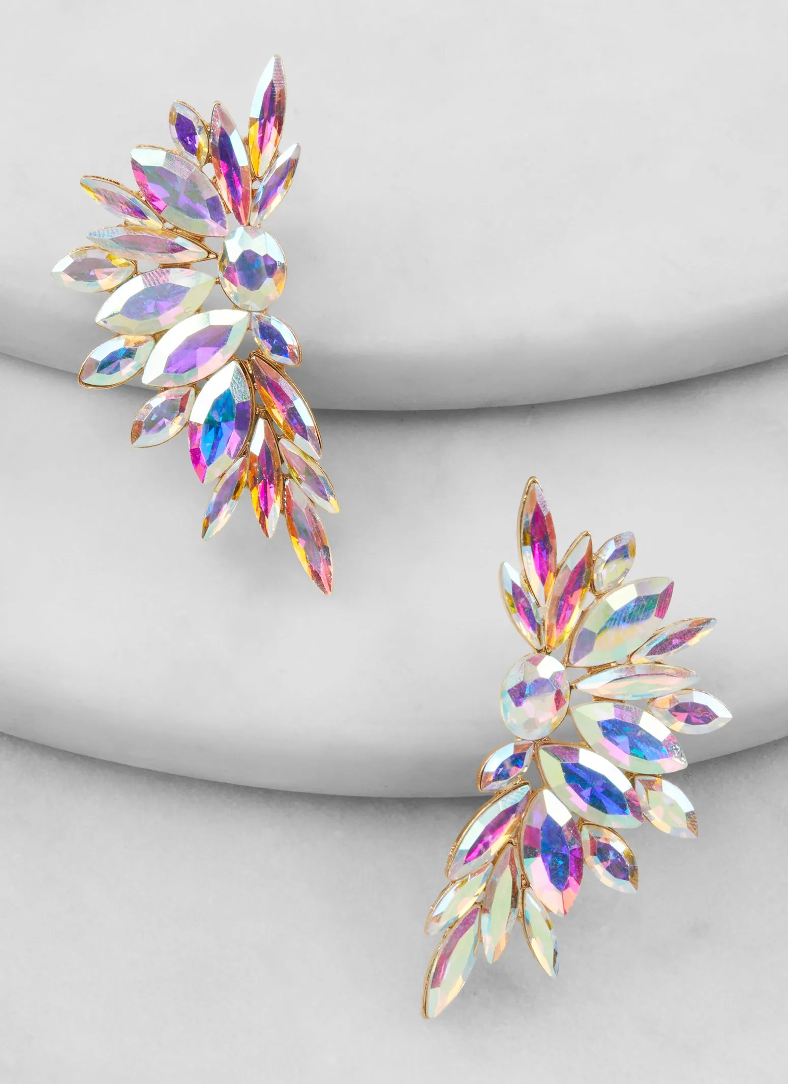 Statement Rhinestone Stud Earrings sold by Rainbow product image thumbnail 2