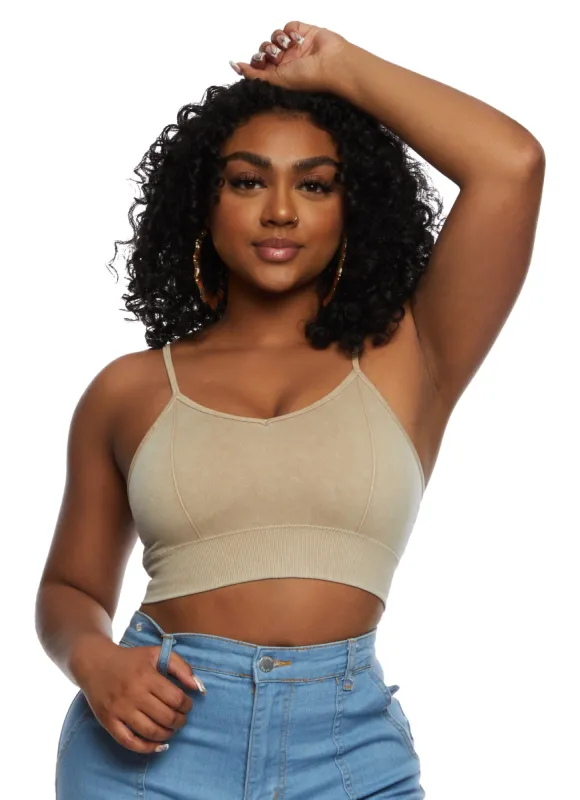 Acid Wash Cropped Cami sold by Rainbow