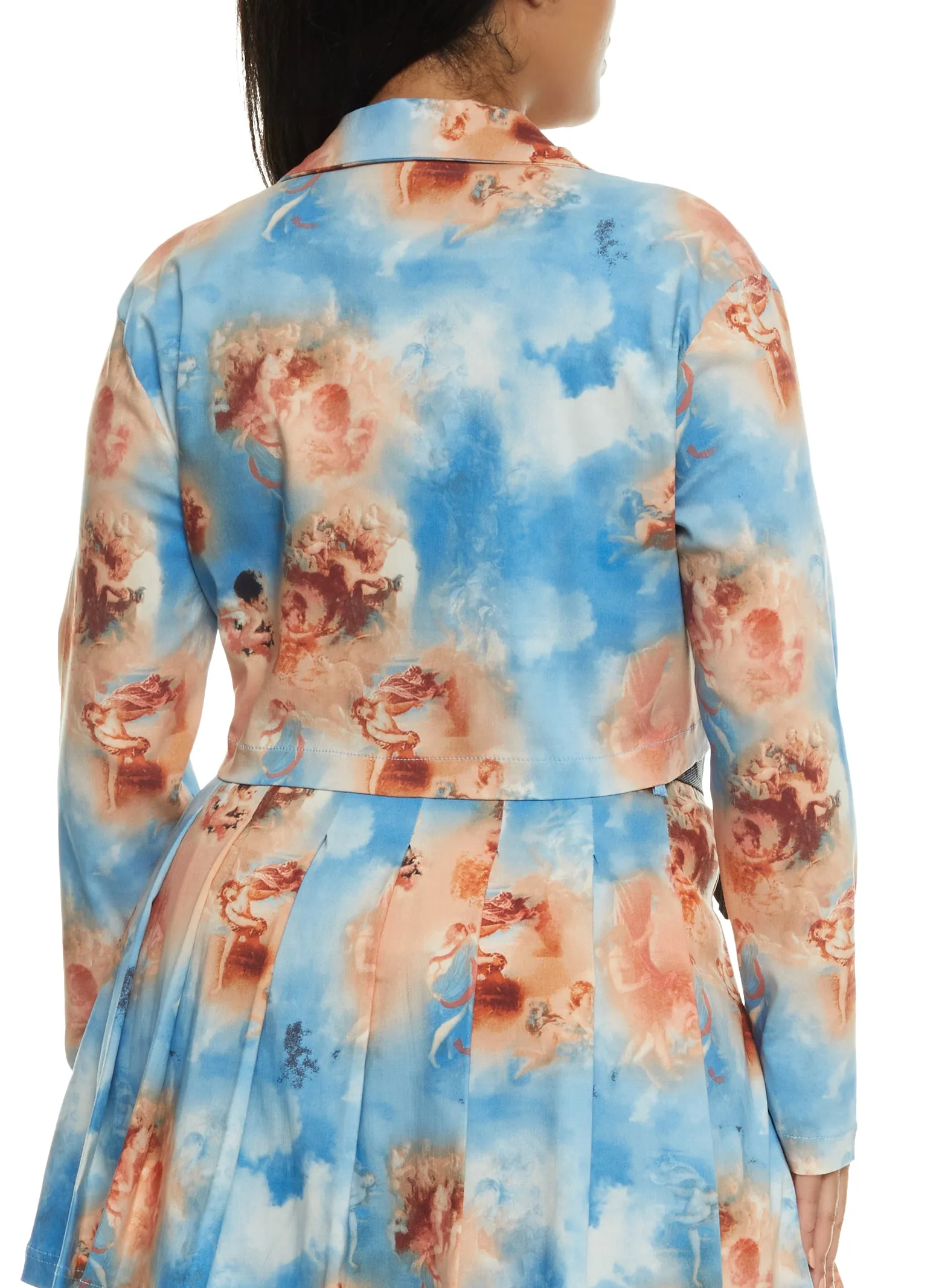 Plus Size Pocket Detail Snap Button Front Cropped Jacket sold by Rainbow product image thumbnail 3