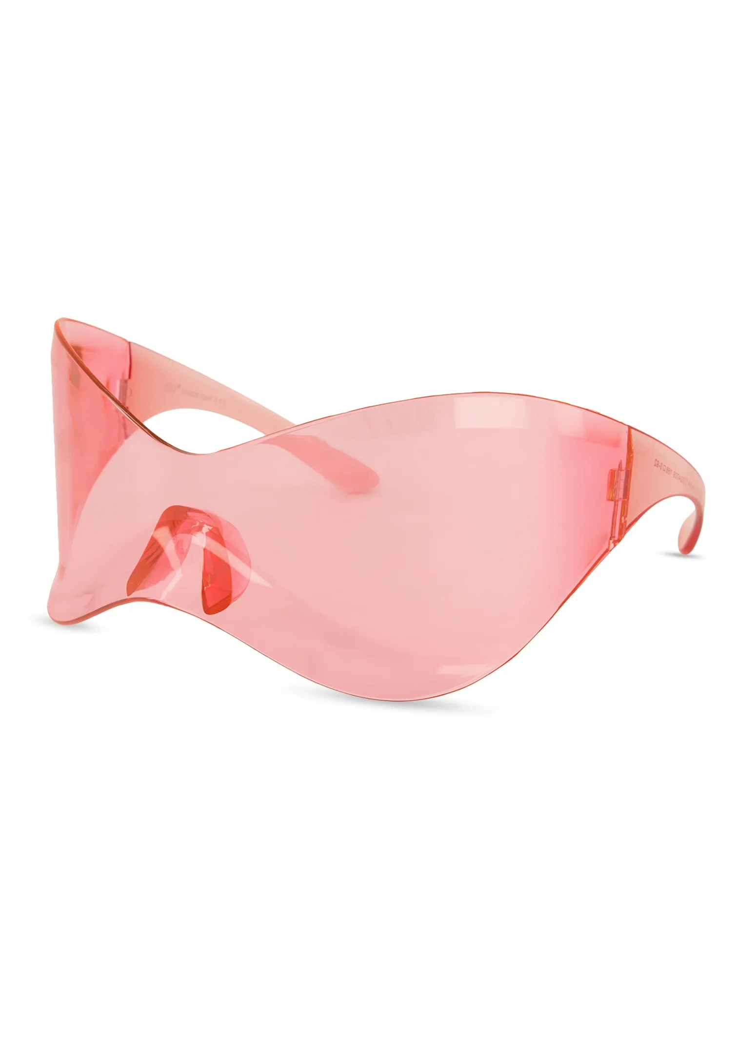 Oversized Rimless Butterfly Wrap Shield Sunglasses sold by Rainbow product image thumbnail 3