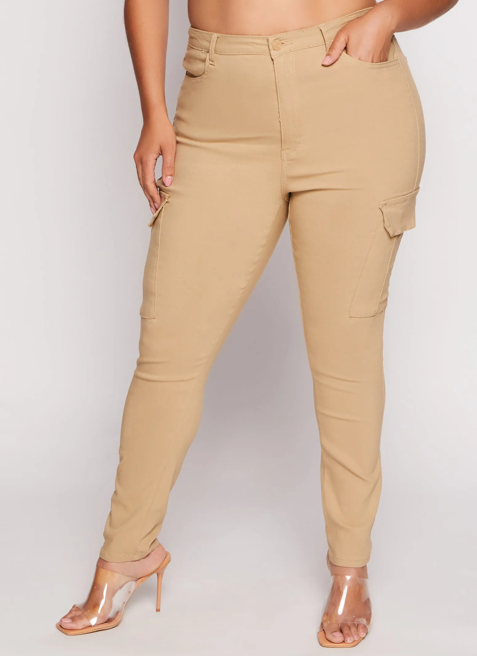 Plus Size Stretch Cargo Pocket Pants sold by Rainbow product image thumbnail 2