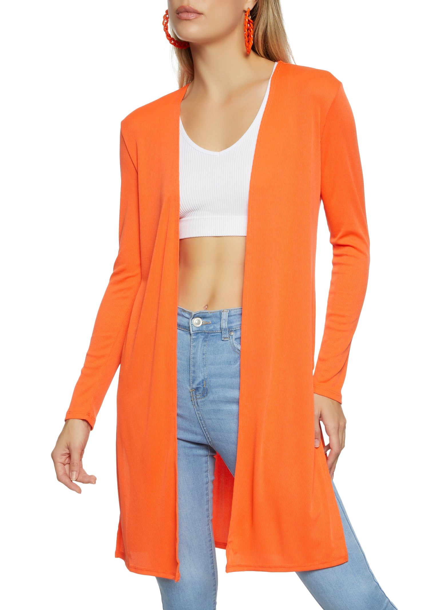 Solid Ribbed Open Front Duster sold by Rainbow