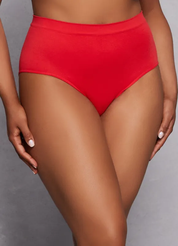 Plus Size High Waist Seamless Bikini Panty sold by Rainbow