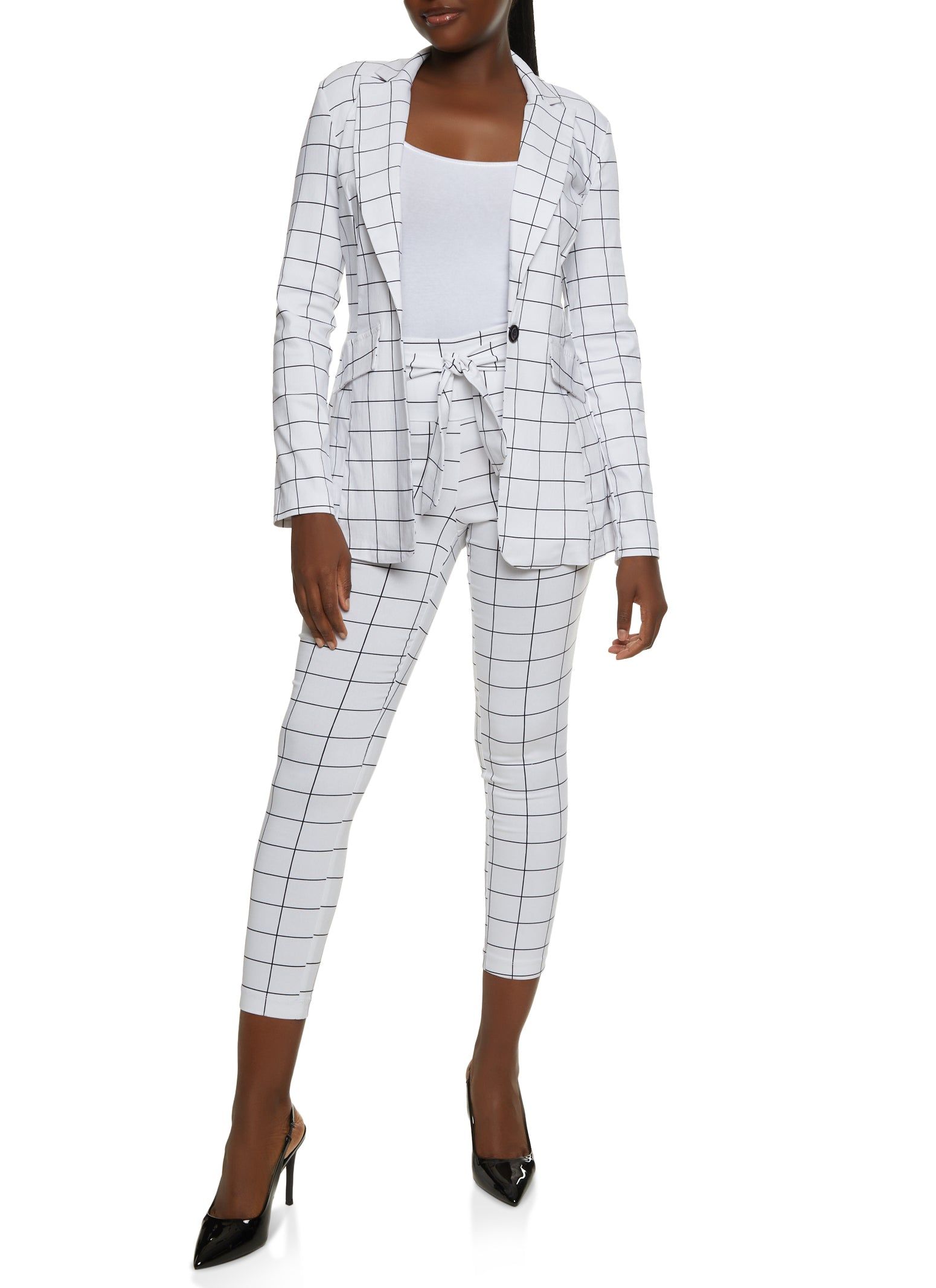 Windowpane Print Blazer sold by Rainbow product image thumbnail 2